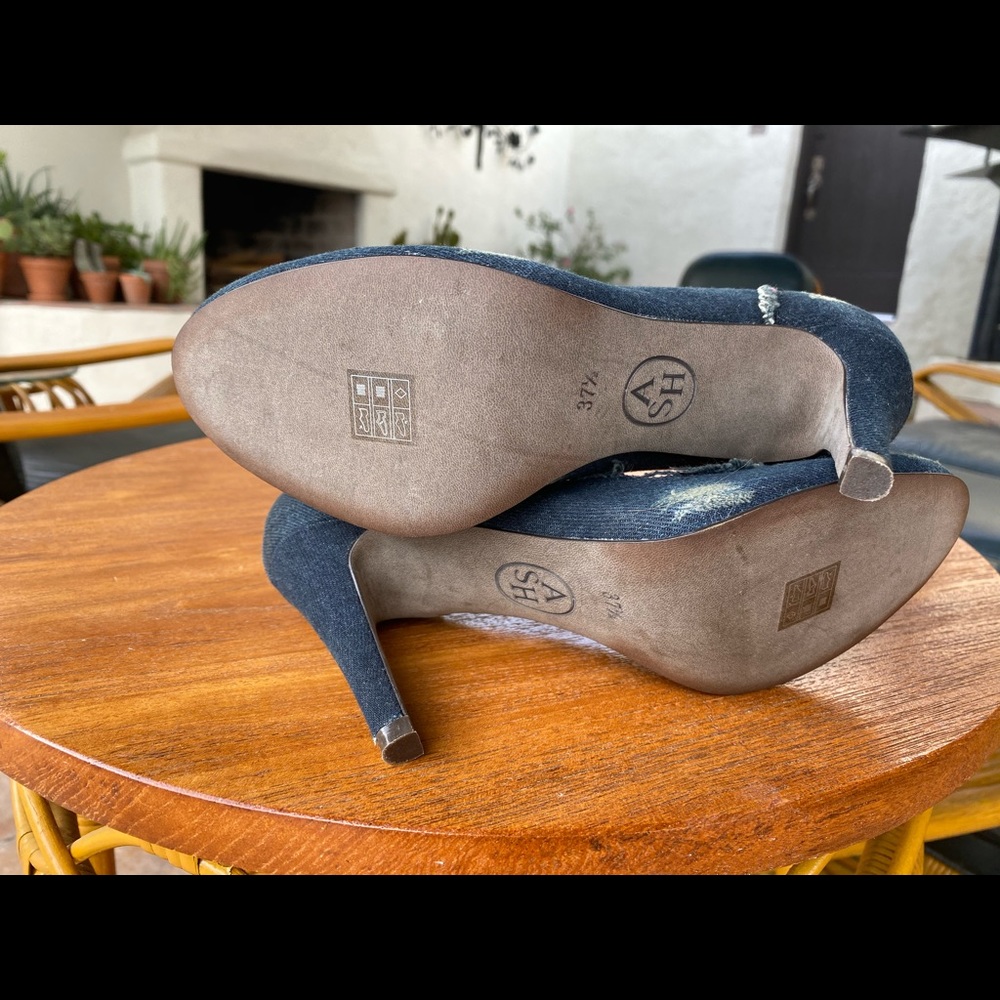 Never worn rare ASH denim pumps 7.5 NWOB - Picture 5 of 8